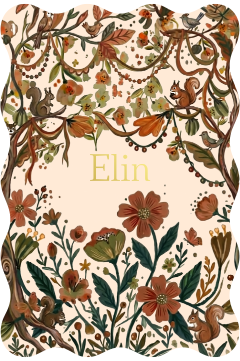 Geboortekaartje meisje bosdieren slingers