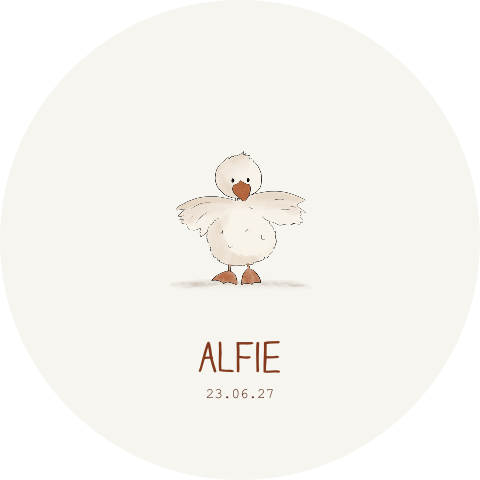 Raamsticker geboorte kuiken