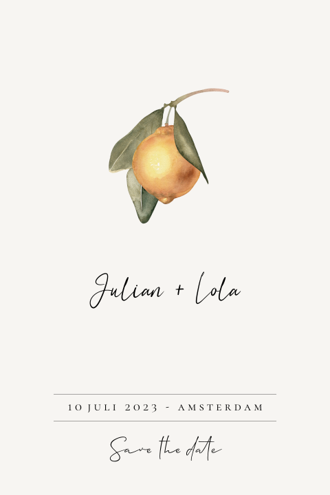 Save the Date kaart citroen