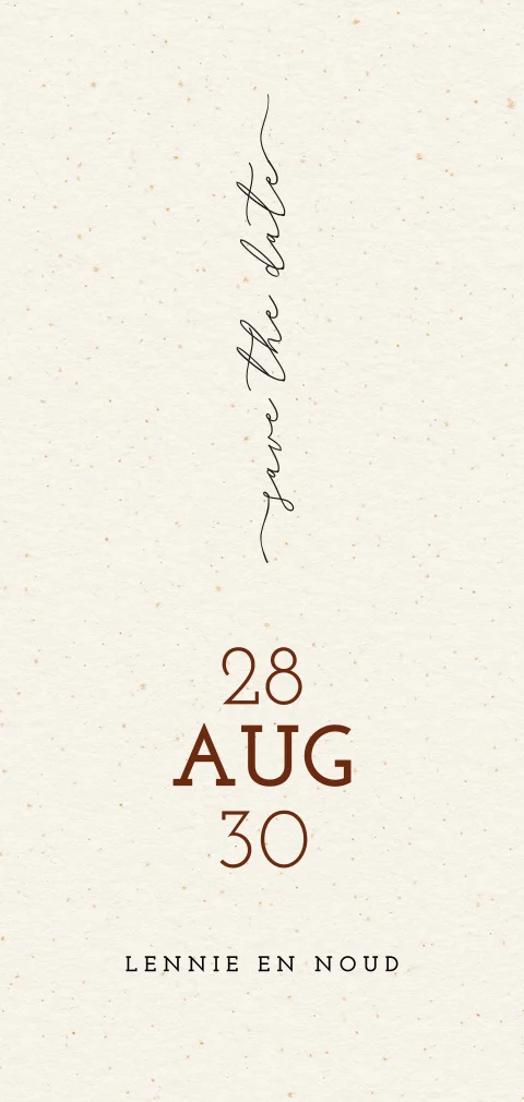Save the date neutraal met gevlekte achtergrond