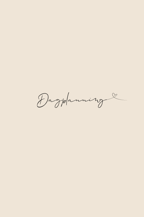 Dagplanning beige in minimalistische stijl