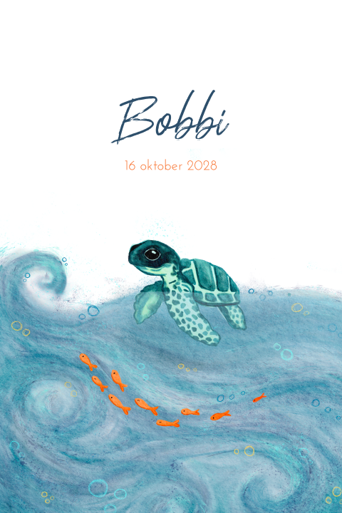 Poster kinderkamer schildpad oceaan onderwater