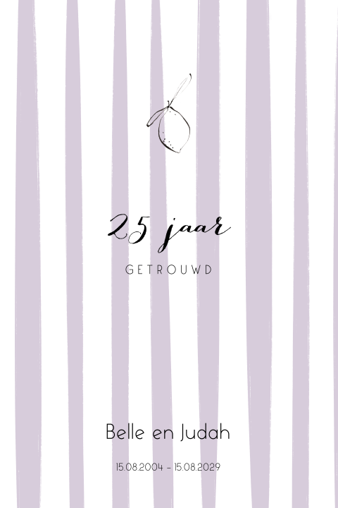 Uitnodiging jubileum huwelijk citroen