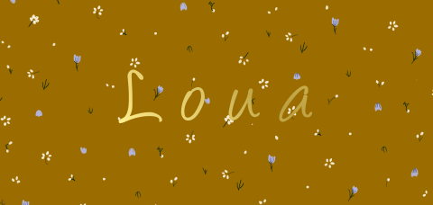 Geboortekaartje okergele achtergrond met bloemetjes en goudfolie