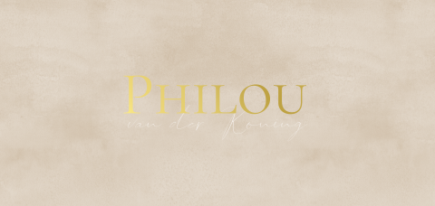 Kaartje panorama zandkleur goudfolie