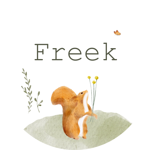 Geboorte sticker eekhoorn vlinder