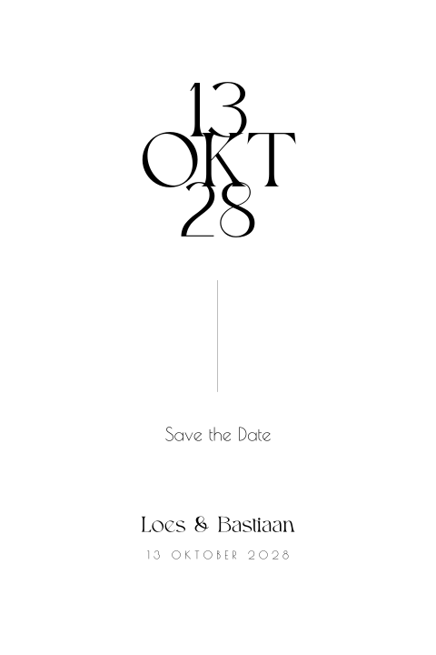 Save the Date modern datum initialen