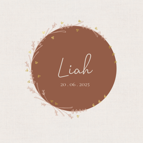 Geboortekaartje lavendelkrans