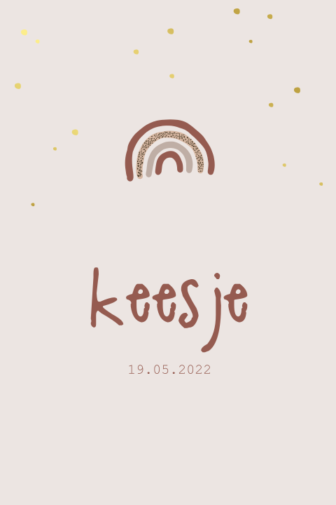 Geboortekaartje regenboogje