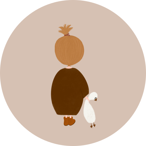 Sluitzegel meisje blond knuffel gans