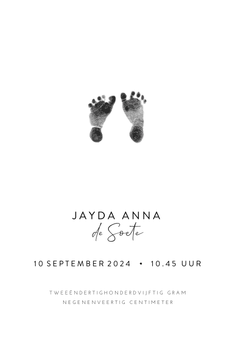 Poster babyvoetjes afdruk