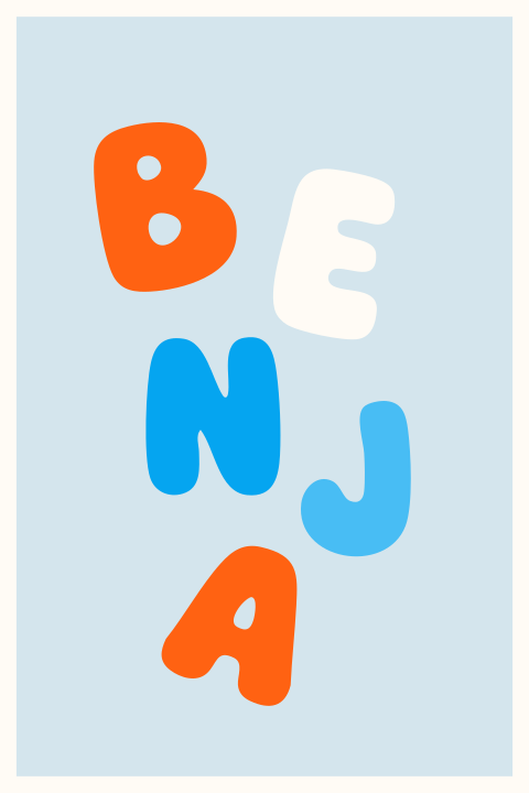 Geboortekaartje jongen vrolijke kleurrijke letters