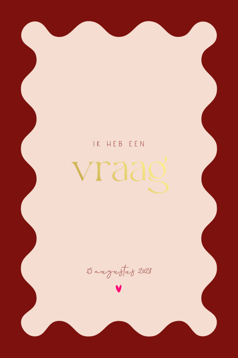 Wil je mijn getuige zijn kaart hip kleurrijk goudfolie