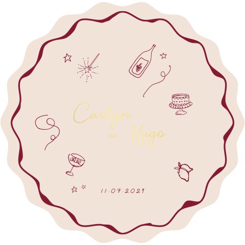 Kaart geregistreerd partnerschap unieke vorm vrolijk doodles