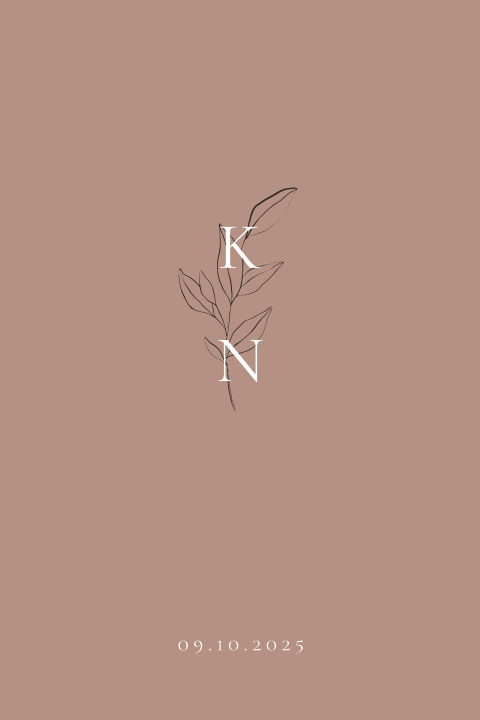 Trouwkaart minimalistisch poort