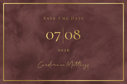 Save the Date kaart modern grijsgroen goud