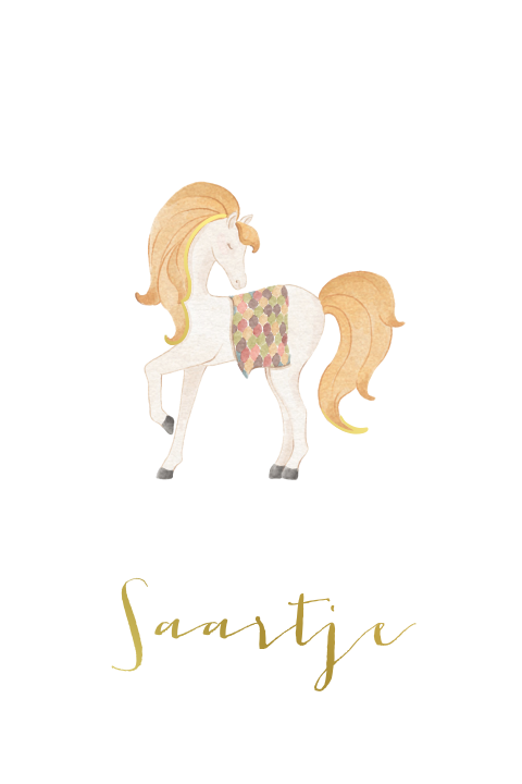 Poster kinderkamer meisje circus paard