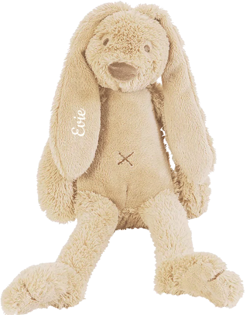 Beige Happy Horse konijn Richie 38 cm geborduurde naam wit