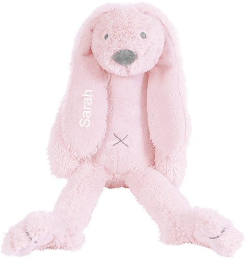 Happy Horse konijn Richie lichtroze met naam gebroken wit
