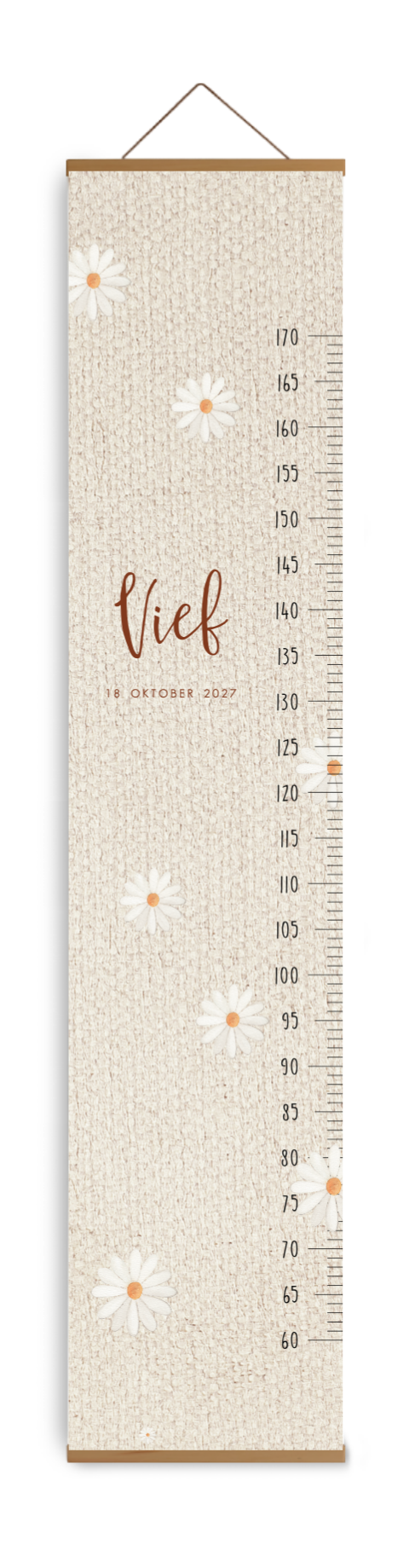 Groeimeter linnen look madeliefjes