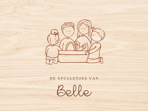 Memorybox geboorte hout broertjes zusjes mozesmandje