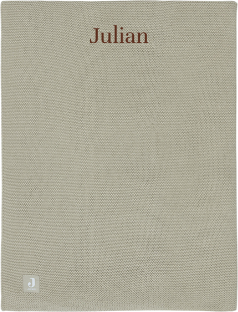 Jollein wiegdeken met naam rustige letter