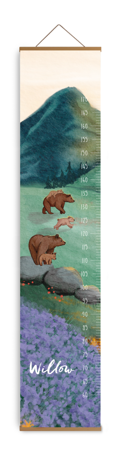 Groeimeter beren familie bergen