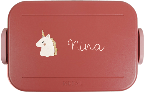 Mepal Campus to go broodtrommel unicorn met naam