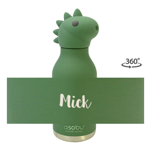 Dierenfles met naam, dino