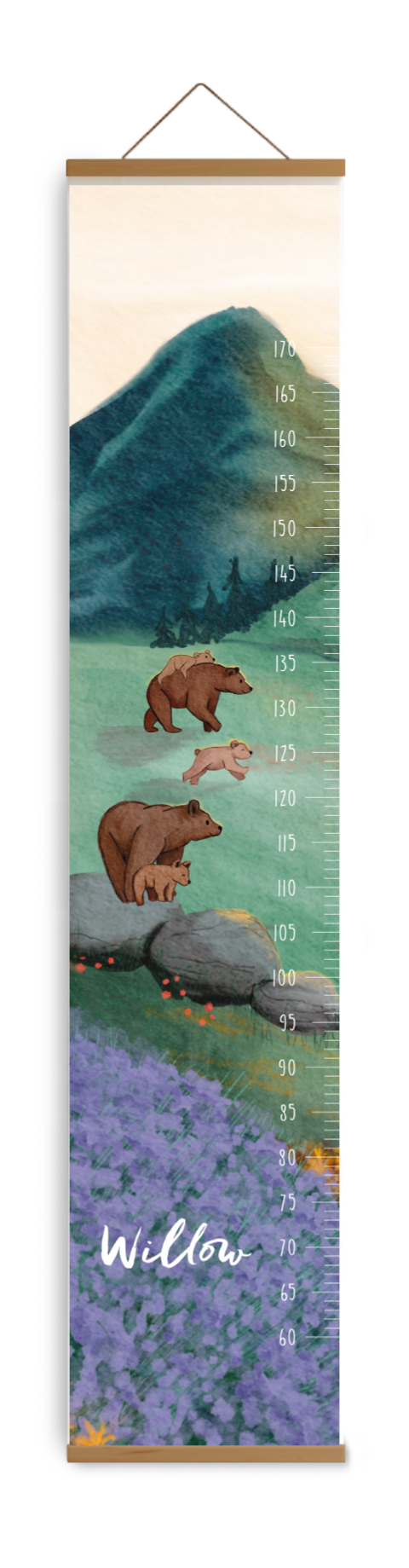 Groeimeter beren familie bergen