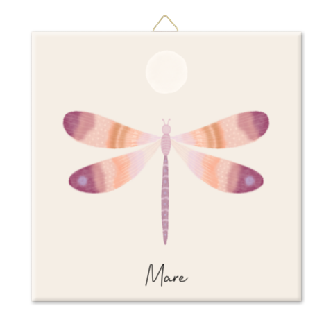 Geboortetegel meisje libelle maan