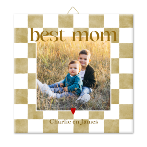 Tegel moederdag best mom eigen foto