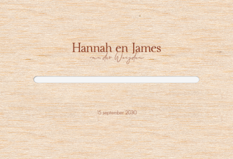 Enveloppendoos bruiloft minimalistisch namen