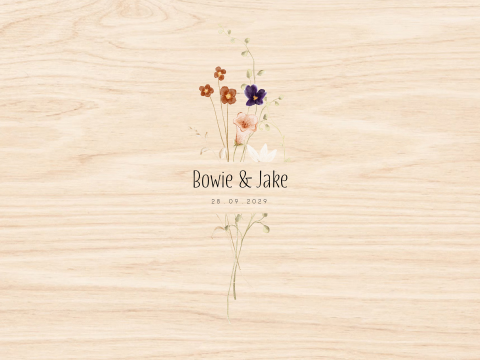 Houten bewaardoos bruiloft summer chic bloemen