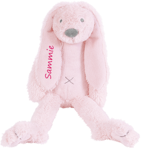 Happy Horse konijn Richie lichtroze met naam fuchsia