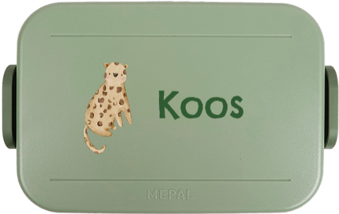 Mepal Campus to go broodtrommel luipaard met naam