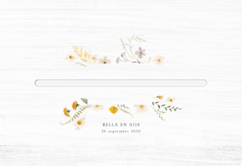 Enveloppendoos bruiloft wilde bloemen