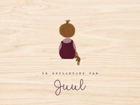 Memorybox geboorte hout meisje brunette knuffelbeer