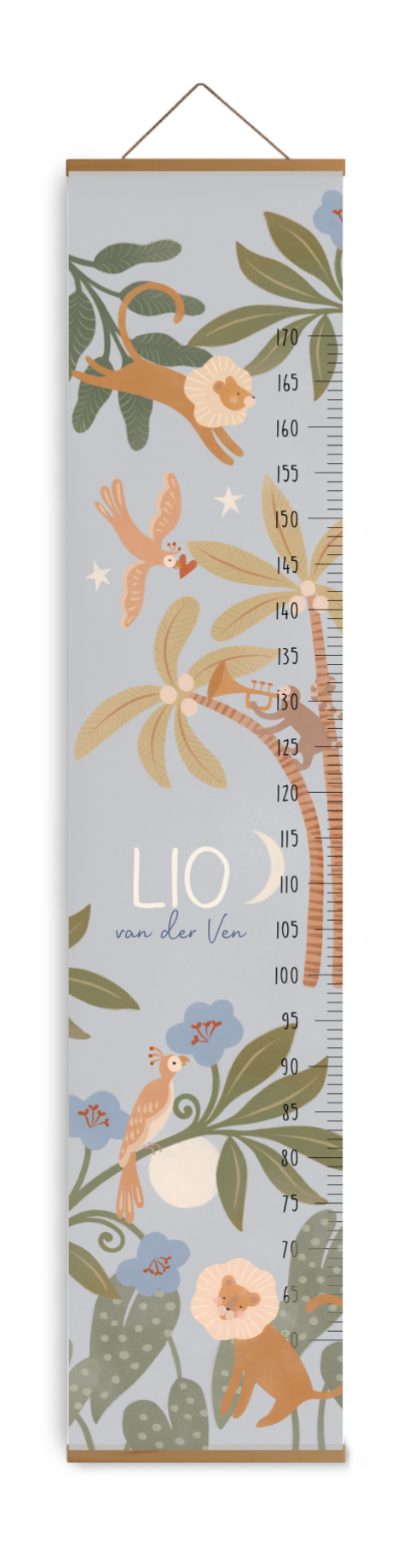 Groeimeter jungle thema jongen leeuw