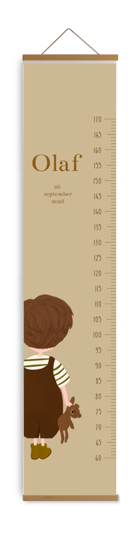 Groeimeter jongen knuffelbeer