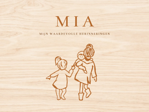 Memorybox geboortekaartje lijntekening zusjes baby