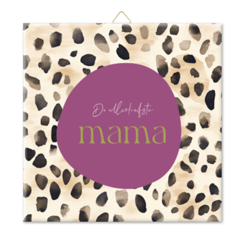 Tegel allerliefste mama panterprint
