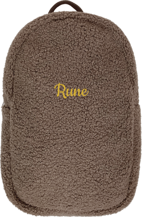 Teddy tas bruin met naam goud metallic
