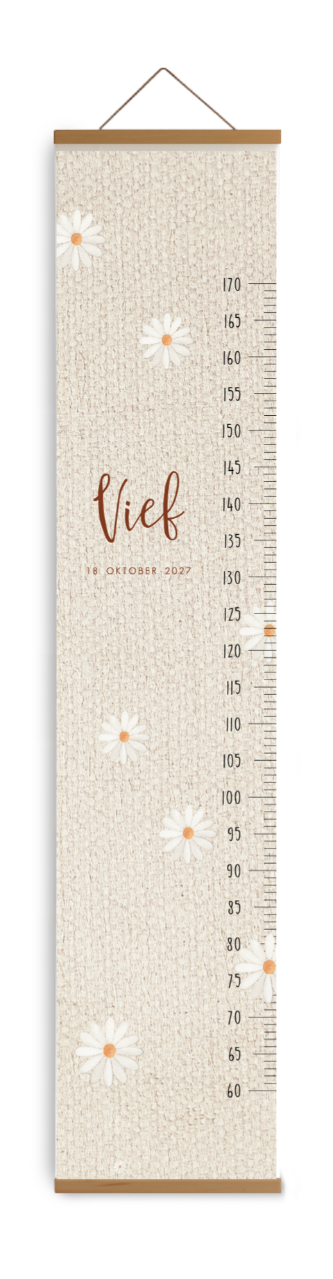 Groeimeter linnen look madeliefjes