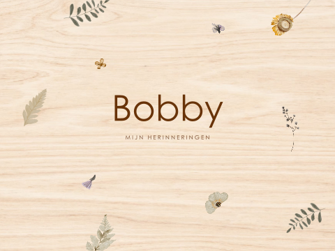 Memorybox hout geboorte droogbloemen blaadjes