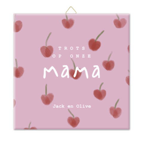 Tegel moederdag roze kersjes