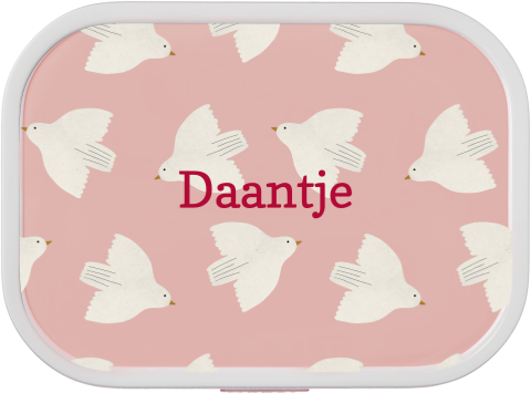 Mepal Campus broodtrommel vogeltjes met naam