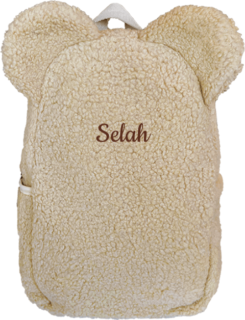 Teddy tas oortjes beige sierlijke naam bruin