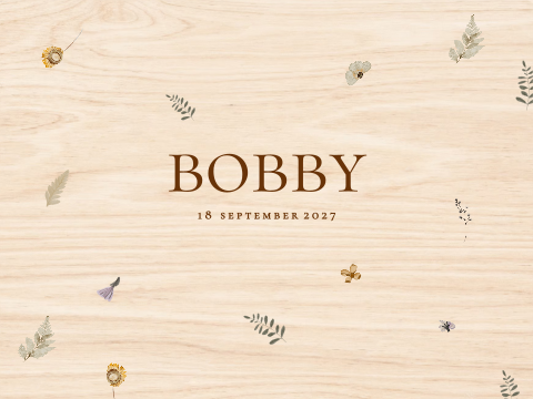 Memorybox hout droogbloemen