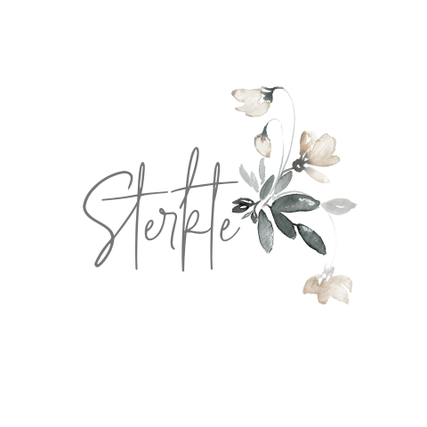 Condoleance kaart met stijlvolle bloemetjes